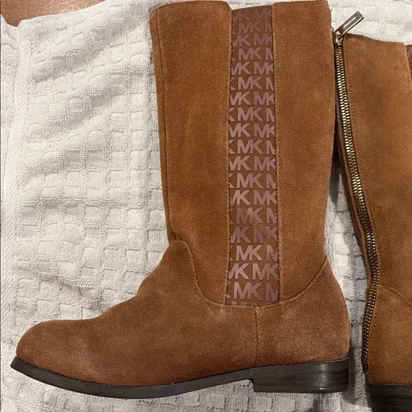 Michael Kors Tan Suede Knee-High Boots - Picture 3 of 8
